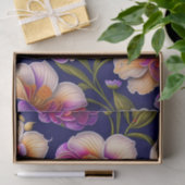 植物紫色の蘭のアートワーク 薄葉紙 (ギフト)