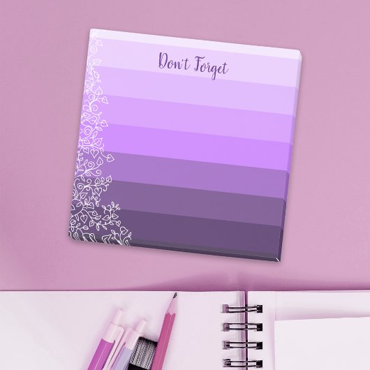 植物紫色グラデストライプのーションあり忘れませ ポストイット