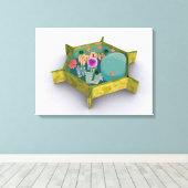 植物細胞の概念像 キャンバスプリント (インサイチュ (ウッドフロア))