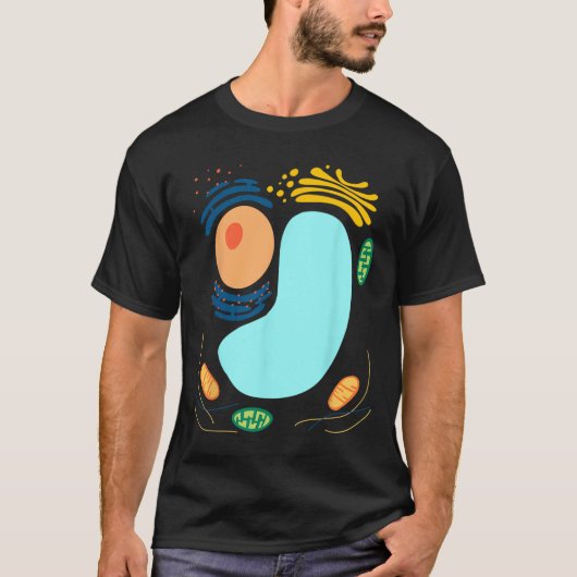 植物細胞シンプル急おもしろい怠ハローウィンパーティ Tシャツ (正面)