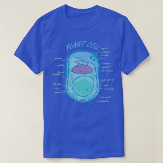 植物細胞生物学の解剖学 Tシャツ (デザイン正面)