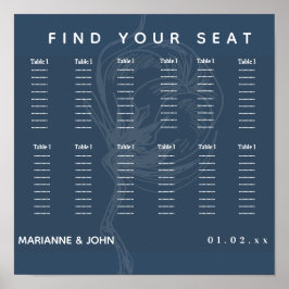 植物綿花ブルー結婚ズ ポスター