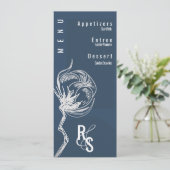 植物綿花ブルー結婚ズ 招待状 (スタンド正面)