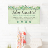 植物緑のユーカリと木の素朴エコ 横断幕 (インサイチュ)