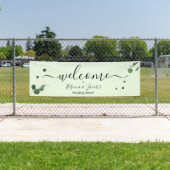 植物緑ユーカリウェディングシャワー 横断幕 (インサイチュ)