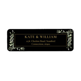 植物緑水色葉アドレス ラベル