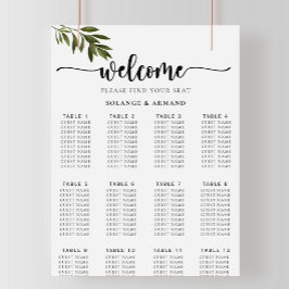 植物緑葉の結婚座の表 ポスター