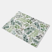 植物緑葉水彩   ドアマット (アングル)
