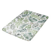 植物緑葉水彩  バスマット (アングル)