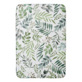 植物緑葉水彩  バスマット (正面縦)