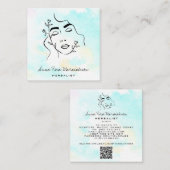 *~*植物線芸術女神QRグリーンリー  スクエア名刺 (正面/裏面)