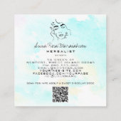 *~*植物線芸術女神QRグリーンリー  スクエア名刺 (裏面)