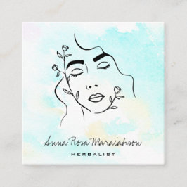 *~*植物線芸術女神QRグリーンリー  スクエア名刺