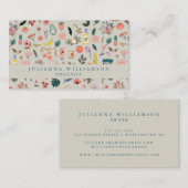 植物美しいフローラ自然モダンブランディング 名刺 (正面/裏面)