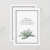 植物自然悔やみや弔慰サンキューカード 招待状 (正面/裏面)