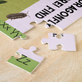 植物花とバグABCアルファベットパズル ジグソーパズル (側面)