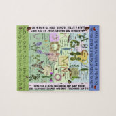 植物花とバグABCアルファベットパズル ジグソーパズル (横)