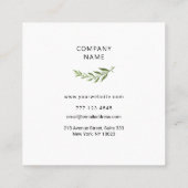 植物花とユニバーサル名刺。 スクエア名刺 (裏面)