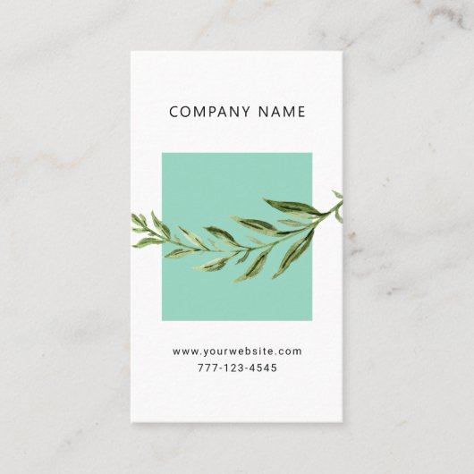 植物花とユニバーサル名刺。 名刺 (正面)