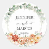 植物花の精巧シール ラウンドシール (正面)