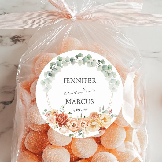 植物花の精巧シール ラウンドシール