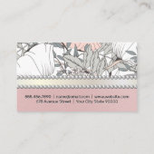 植物花の配置 |真珠 名刺 (裏面)