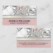 植物花の配置 |真珠 名刺 (正面/裏面)