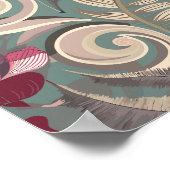 植物花エレガント柄 ポスター (角)