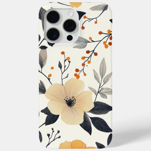 植物花エレガント葉iPhoneケース2 Case-Mate iPhoneケース (裏面)