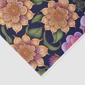 植物花カラフルのアートワーク 薄葉紙 (詳細)