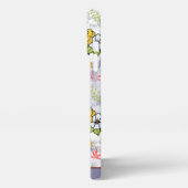 植物花カラフル柄パーソナライズされた iPhoneケース (左側面)