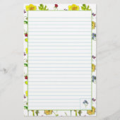 植物花ダッフォジルパンジー並木 便箋 (正面)