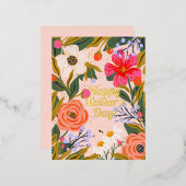 植物花ママの挨拶 箔シーズンポストカード (正面/裏面)