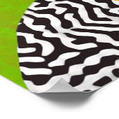 植物花モダン瓶静置 ポスター (角)