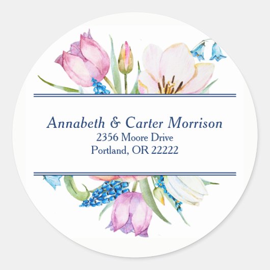 植物花封筒用シール ラウンドシール (正面)