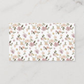 植物花林赤ちゃん動物おむつラッフル エンクロージャーカード (裏面)