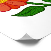 植物花植物赤花 ポスター (角)