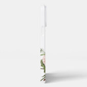 植物花水彩名前をカスタムする iPhoneケース (右側面)