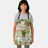 植物花瓶庭園植物水彩 エプロン (インサイチュ)