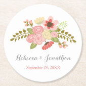 植物花紙コースター ラウンドペーパーコースター (正面)