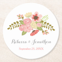 植物花紙コースター