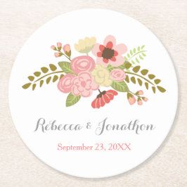 植物花紙コースター ラウンドペーパーコースター