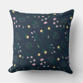 植物花花パターン20" x 20" クッション (正面)