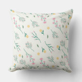 植物花花パターン20" x 20" クッション (正面)