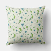植物花花パターン20" x 20" クッション (裏面)