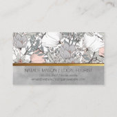 植物花花金ゴールド金属 名刺 (裏面)