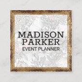 植物花 |アンティーク枠 スクエア名刺 (正面)