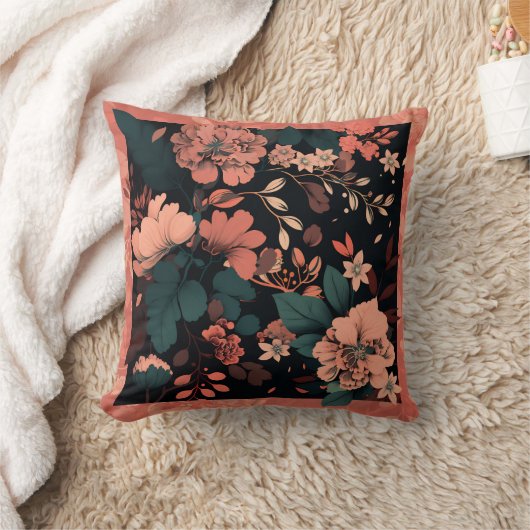 植物花 クッション (ブランケット)