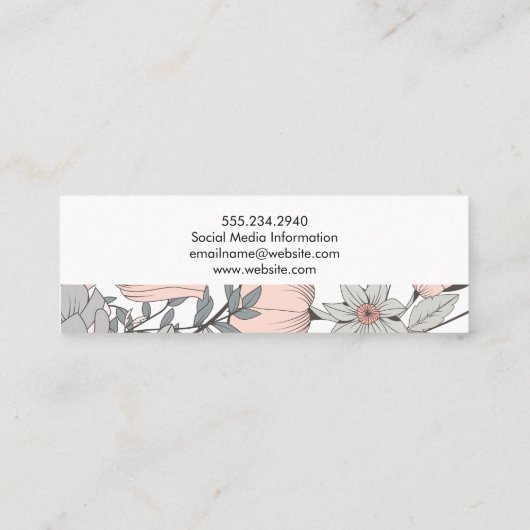 植物花 スキニー名刺 (裏面)