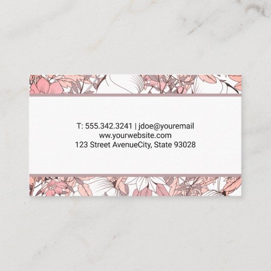 植物花 名刺 (裏面)